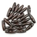 50Pcs/Bag Wood Olive Button Horn Toggle Buttons 30*10mm Cloth Accessories 2 Holes for Coats Sweater Sewing Craft Decor. 