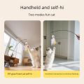 New cat funny cat stick steel wire long pole feather cute cat toy kitten fishing rotating self-pleasure relief pet toy. 