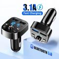 Car Mp3 Player Dual Usb Fast Charger Fm Bluetooth Receiver Bluetooth Compatible 5.0 Fm Transmitter Usb Flash Drive Plug Car Kit. 