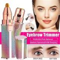 Eyebrow Trimmer | 2 In 1 Painless Brow Shaver Hair Remover Battery Operated Eyebrow Trimmer Facial Hair Remover | Multicolor. 
