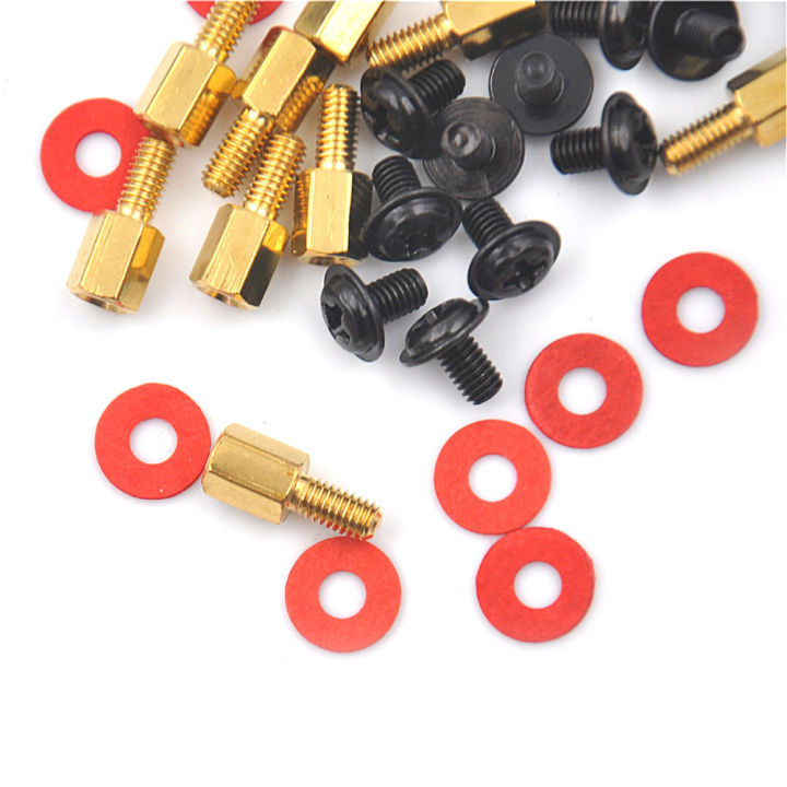 36Pcs/Set Computer PC Case Motherboard Riser Screws Insulation Washers ...
