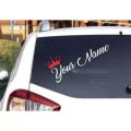 Customize Your Name with Crown for Car Windshield 16 inches long, Waterproof Vinyl Sticker Decals By Sticker Saloon. Customised, Custom Name Car Stickers. 