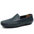 2024 Summer Men Casual Shoes Luxury Brand Genuine Leather Mens Loafers Moccasins Hollow Out Breathable Slip on Driving Shoes. 