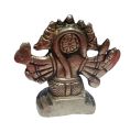 Golden Brass Panchmukhi Hanuman Statue 8cm Handcrafted Decorative Idol. 