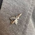D Wise Aircraft Lapel Pin Brooch Airplane Pin Golden And Silver. 