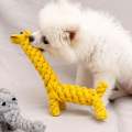Hot rope knot grinding teeth resistant hand-woven animal cotton rope small and medium-sized dog pet dog toys.