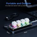 USB Mechanical Keyboard Custom Programming Knob Keyboard 4 Keys Hot Swap Mini Keyboard Photoshop RGB Programming Macro Game. 