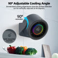 GOOJODOQ Desktop Fan 4000mAh Silent Adjustable Speed ​​Air Circulation Fan 100 Speeds with Digital Display Wall Mountable. 