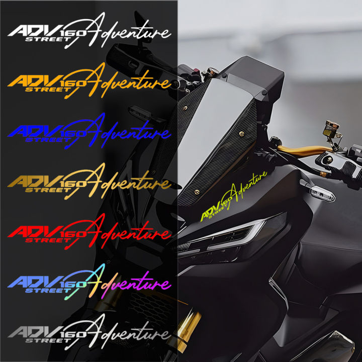For Honda ADV 160 ADV160 Motorcycle Reflective Stickers Windshield Motor Head Helmet Moto Scooter Body Front Side Decor Decal