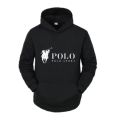Polo Sport Classic Black Hoodie Men's Casual Sports Pure Cotton Hoodie Fashion Horse Logo Printed Hoodie. 
