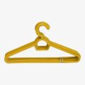 Bagmati Yellow Plastic Hanger (12 Pieces) | Yellow Solid Plastic Material Sturdy Clothes Hanger - Adult Size - 12 Pcs. 