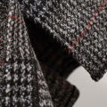 Gray Plaid Vintage Woolen Sashe Elastic High Waist A-line Loose Women's Skirt Mid-Calf Long Skirts For Women Clothing Fashion. 