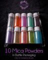 UmmesHandicrafts: Pack Of Random 10 Colors Pearlescent Mica Powder Pigments for Epoxy Resin, Soap, Cosmetics & Crafts - Highly Pigmented Shimmer & Shine. 