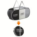 1pc Folding Classified Laundry Basket Breathable Separated Dirty clothes Storage Basket with Handle Large Capacity Laundry Bag. 