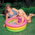 Baby swimming pool in rainbow colour. 