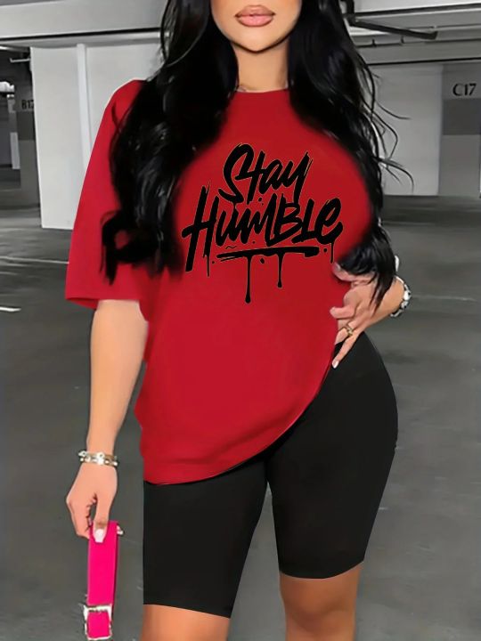 Summer%20Women's%20Letter%20Print%20Casual%20Neck%20Short%20Sleeved%20Female%20T-shirt%20Tops%20Tees%20Men%20Women%2090s%20Black%20T-shirts%20Tops%20-%20Image%204