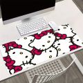 kawaii Tiling Pattern Hello k-Kitty pink bow SRO Mouse Pad Non-slip Lockedge Thickened Desktop MousePad Large Office Student. 