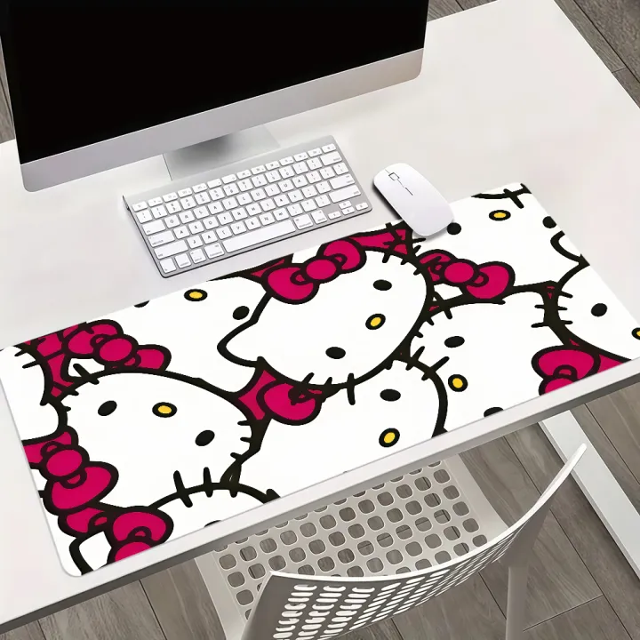kawaii%20Tiling%20Pattern%20Hello%20k-Kitty%20pink%20bow%20SRO%20Mouse%20Pad%20Non-slip%20Lockedge%20Thickened%20Desktop%20MousePad%20Large%20Office%20Student%20-%20Image%203