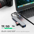 8 in 1 USB Type C HUB Docking Station with 3.5mm Audio Jack Adapter Micro SD TF Card Reader Laptops Tablet Phone Disk Converter. 