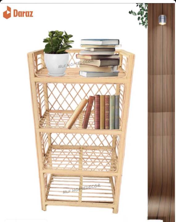 Book Shelf / plant pot stand /Book Rack/Book Shelf / Multi Purpose Storage Organizer /study room Rack / Book rack /Cane Rack / Book organizer/storage orgenizer