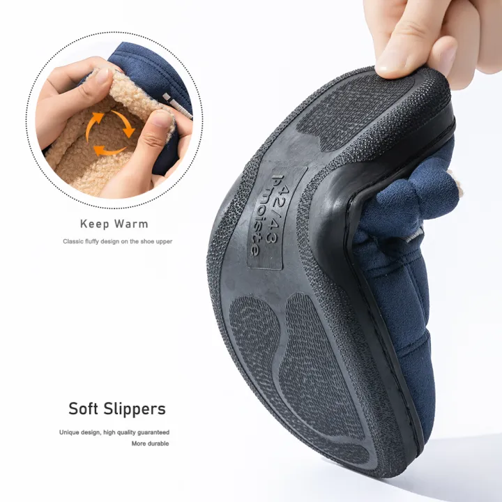 Men's%20Suede%20Slippers%20with%20TPR%20Sole%20Comfortable%20Soft%20Warm%20Sewn%20with%20Memory%20Sponge%20Pad%20Winter%20Indoor%20Living%20Room%20Shoes%20-%20Image%203