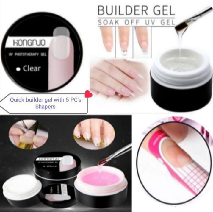 Nail Builder Gel Professional UV Gel Extension Brush Art UV with 5 pecs Shaper Brush Art Tool set