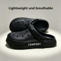 Women's Men's Slippers Summer Anti-Slip Couple Hollow Covered Toe Indoor Outdoor Casual Thick Bottom Sandals for Home Adults. 