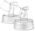 2Pcs Flange compatible with Spectra breast pump accessories, detachable baby breastfeeding accessories food grade parts. 