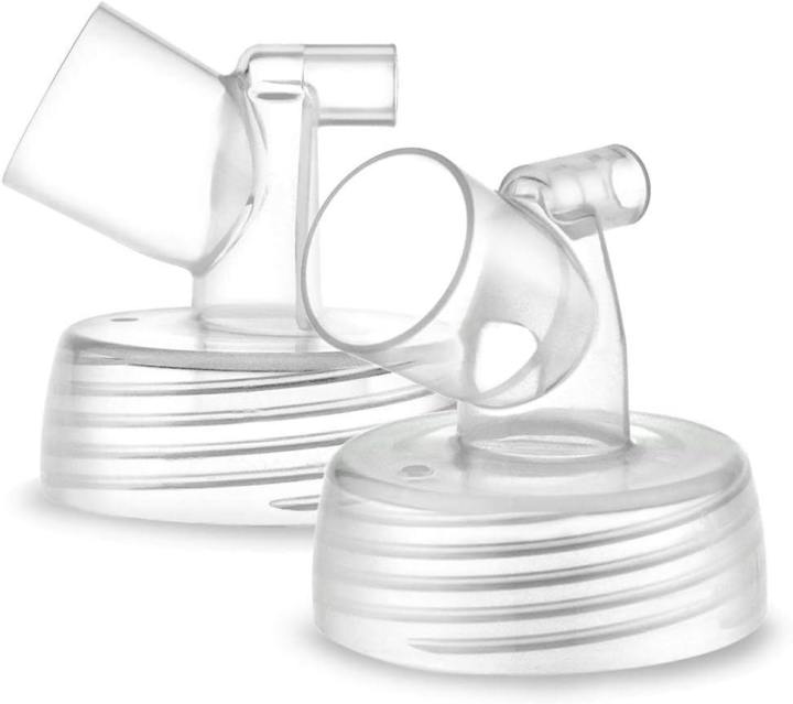 2Pcs Flange compatible with Spectra breast pump accessories, detachable baby breastfeeding accessories food grade parts
