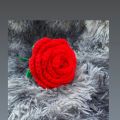 large size single crochet rose. 