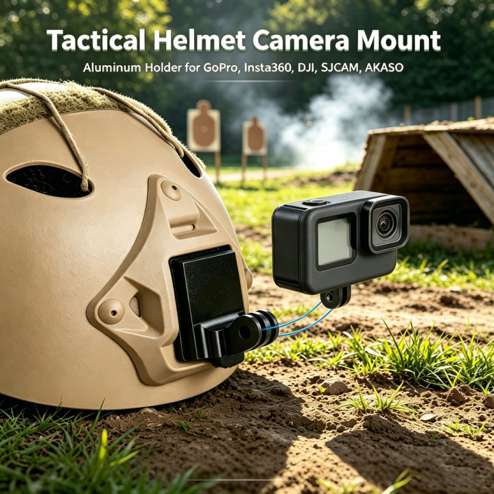 Aluminum Alloy Helmet Mount for Hero 13 12 11 10 9, Quick Release Action Camera Base for Fast Helmet POV Shooting