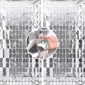 4 Pack Party Glitter Foil Curtain Backdrop Decorations Silver Rose Gold Party Curtain for Birthday Wedding Party Background.