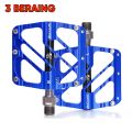 BUCKLOS  3 Bearings Bike Pedals Ultra Light MTB Bike Flat Platform Pedals Anti-Slip Mountain Road Bike Flat Pedals Bicycle Parts. 