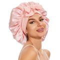 New Silk Bonnet for Sleeping Women Satin Bonnet Hair Bonnet night sleep cap scarf wrap for curly hair With Tie Band for Curly Ha. 