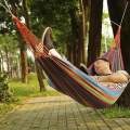 Wooden Camping Hammock. 
