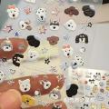 INS Cute Cat Dog Sticker Korean Style Cute 3D Relief Decal Decorative Kawaii Stickers Mobile Phone Case DIY PC Waterproof Decals. 