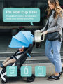 2-in-1 Large-Size Universal Stroller Cup Holder with Phone Holder - 360° Rotatable Adjustable Clamp, Detachable Stand. 