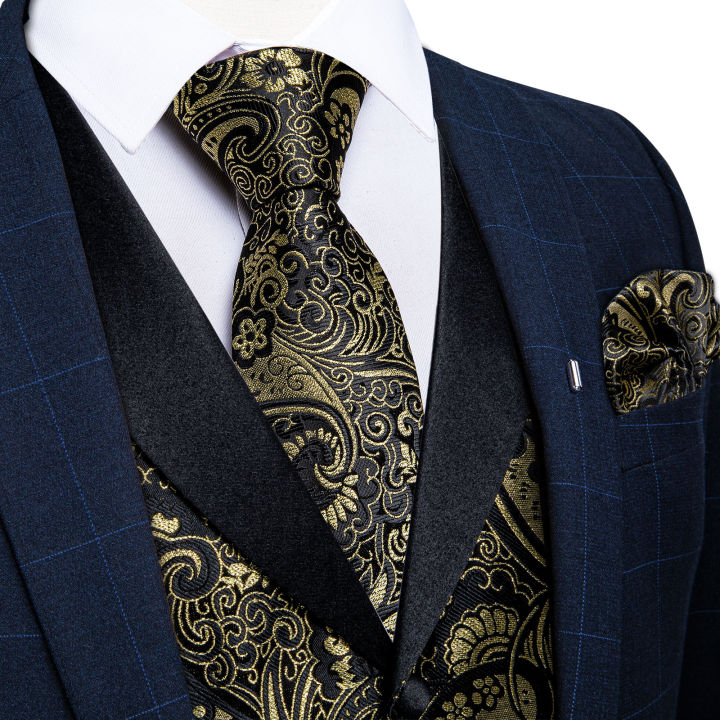 Men's%20Paisley%20%20Suit%20Vest%20with%20Macthing%20Golden%20Paisley%20Neck%20Tie%20Handkerchief%20Cufflinks%20Wedding%20Prom%20Tuxedo%20Waistcoat%20-%20Image%204