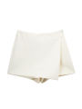 Women Fashion Pareo Style Asymmetric Shorts Skirts Vintage High Waist Side Zipper Female Skort Mujer. 