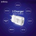 100% Infinix Original 18w Charger Adaptor for Note 8 - 10 Pro - 11 - Hot 11 Nfc 12 11s Hot 11s Hot 11 Zero X Pro Neo 11 pro Zero 5 Zero 8. 