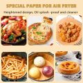 50/100/200Pcs Air Fryer Baking Paper Non-Stick Airfryer Baking Papers Round Air-Fryer Paper Liners Paper Kitchen Accessories.