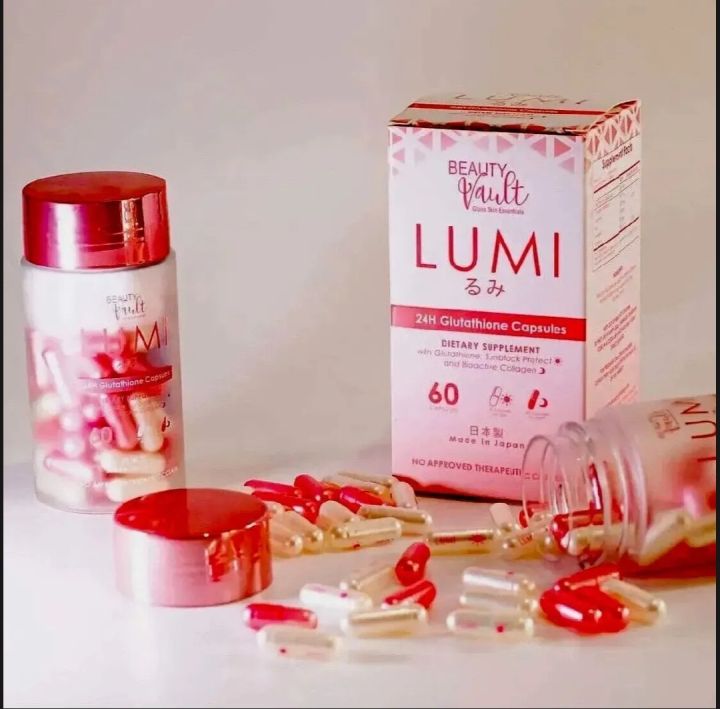 LUMI 24H GLUTATHIONE 60 CAPSULES /Tablets Whitening Skin Protection & Increase Body Collagen provide powerful antioxidant support