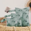 3pcs Different Size Waterproof Wet Bag Wet Dry Bags For Baby Cloth Diapers&Breast Pump Part Organizer For Swimsuit Wet Clothes. 