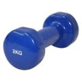 Vinyl Dumbbell 2 Kg - Blue. 
