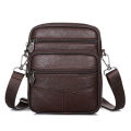 Homefish New Genuine Leather Crossbody Bag Vertical Trendy Multifunctional Shoulder Bag Briefcase Casual Travel Messenger Bag. 