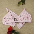 Pack of 4 Soft Cotton jercy Printed Bras for Women, Multi-Color, 03 Hooks. 
