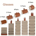 1pc 5/6 Slots PU Leather Sunglasses Storage Case Portable Foldable Eyeglasses Organizer Display Multi Hanging Eyeglasses Holder. 