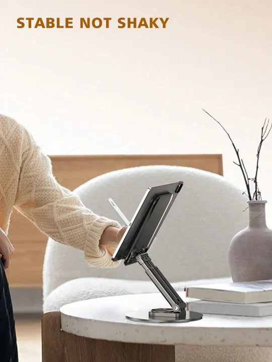 360%C2%B0%20Rotatable%20Metal%20Base,%20Tablet%20and%20Phone,%20Computer%20Stand%20-%20Ingeniously%20Designed%20Portable%20Desk%20Mount%20for%20Reading%20and%20Stud%20-%20Image%205