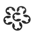 Nickel Plated E-Ring Lock Ring, Black, Horseshoe Lock Ring, E-Ring, Horseshoe Ring (E-Ring, Ring Clip) M1.5-M12, Set of 10 Pieces.. 