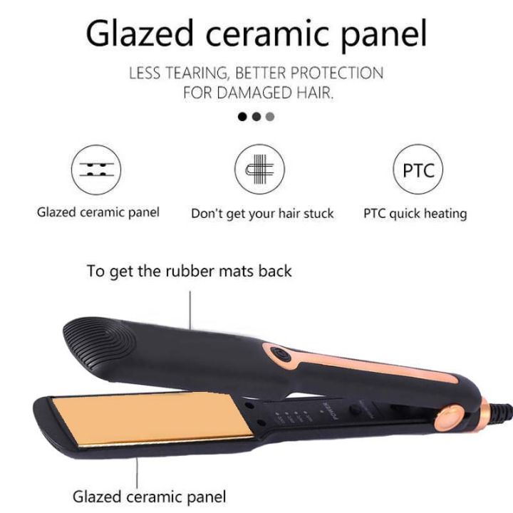 Hair%20Straightener%20Professional%20Ceramic%20Flat%20Iron%20Negative%20Ion%20Wide%20Plate%20Temperature%20Adjustable%20Straightening%20Iron%20-%20Image%205